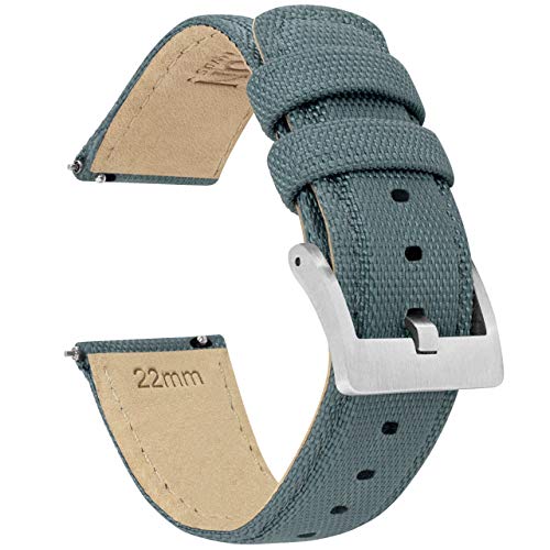 20mm Slate Grey Barton Sailcloth Quick Release Premium Nylon Weave