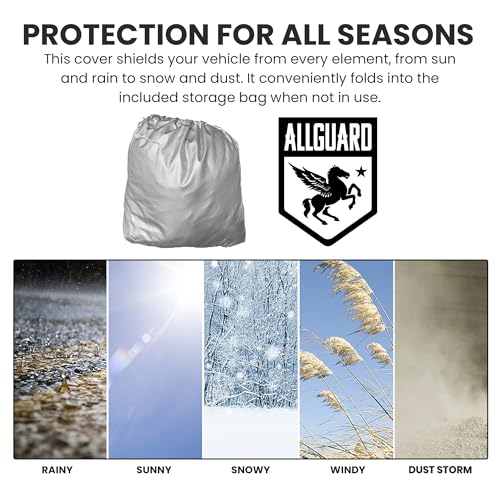 Image of Weatherproof Light Car Cover for Full-Size Sedans, Sports Cars & Coupes - Size CA07 - All-Weather Protection, Scratch-Resistant - Full Exterior Outdoor Cover, Automobile Accessories