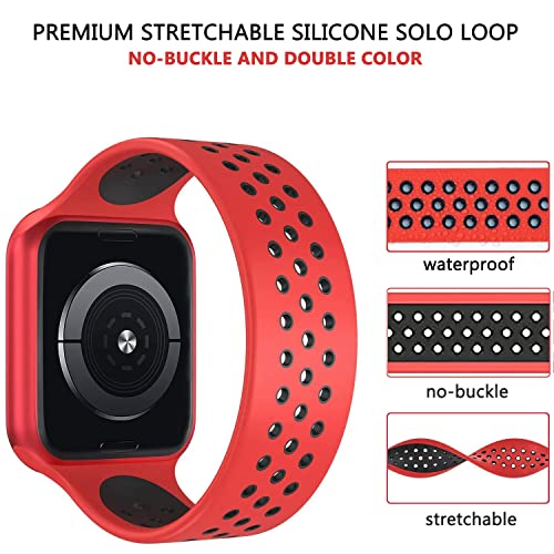 Silicone Solo Loop Strap Compatible with Apple Watch Straps 38mm 40mm 41mm 42mm 44mm 45mm - Image 3