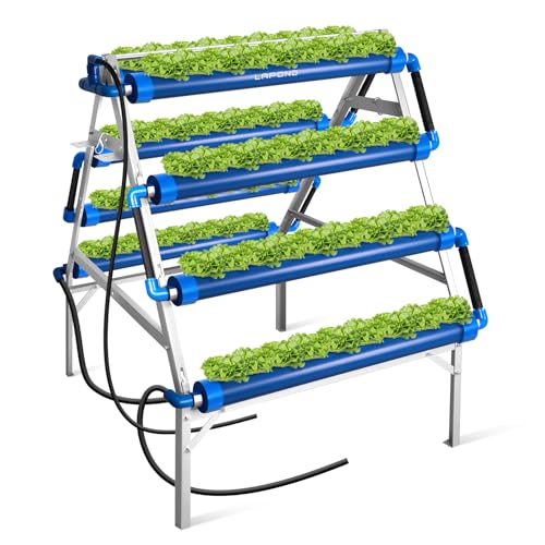 Brio Self-Cleaning Aquaponics LAPOND A-Type Hydroponics Growing System Kit for Vegetables,Fruits and Herbs,with 72 Plant Sites and...