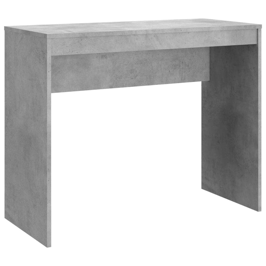 Biurko betonowe, szare, 90 x 40 x 72 cm, z materiału drewnopochodnego, nowoczesny stół roboczy do wąskich biur i gabinetów, może być również używany jako stolik konsolowy w korytarzu, łatwe w