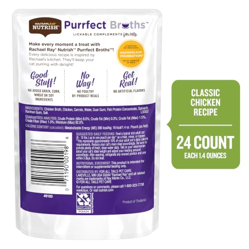 Nutrish Purrfect Broths Wet Cat Food Topper, 1.4 oz. Pouch (Rachael Ray) - image 2