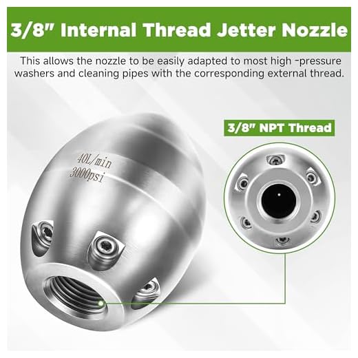 TasuoX High-Pressure Sewer Jetter Nozzle