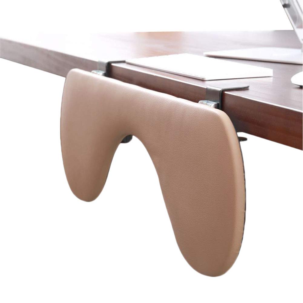 Ergonomic Keyboard Wrist Rest Desk Extender Tilt and Fold Down Design Computer Adjustable Arm Rest Support Bracket Table Mount Armrest Shelf,Beige,One Size