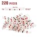Qibaok 220 PCS Solder Seal Wire Connectors Heat Shrink Butt Connectors Electrical Wire Terminals Insulated Butt Splices 22-18 A.W.G