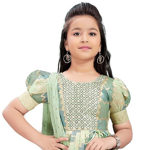 Tropical Print Linen Fit & Flare Girls Dress, Size Up2