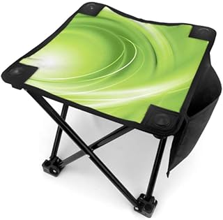 Hdadwy Taburete plegable Taburete de caza portátil Moda Retro Rococó Floral Swirl Taburete de camping plegable ligero para acampar Pesca Senderismo Viajar con bolsa de transporte