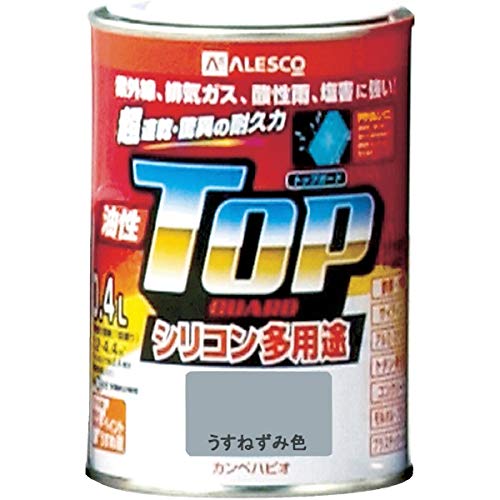 ALESCO カンペ 油性トップガード0.4Lうすねずみ色 1190174-2233