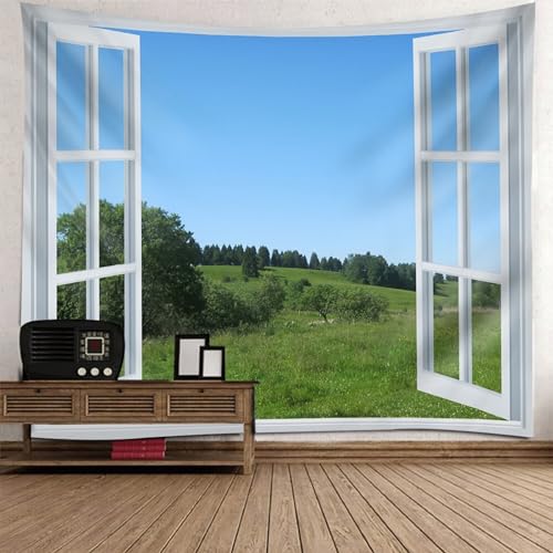 Tapisserie murale paysage naturel 150x150 cm tissu deco pour chambre universitaire