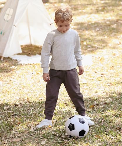 Image of GFQLONG Toddler Boys 2 Pack Cotton Active Jogger Sweatpants,Kids Casual Athletic Solid Pocket Pull On Pants