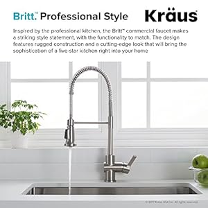 Krausbrittcommercialstylespotfreestainlesssteelprerinsekitchenfaucetwithdeckplatekpf1690sfs Urban Country Home Decor Kraus britt commercial style spot free stainless steel pre rinse kitchen faucet with deck plate kpf 1690sfs urban country home decor