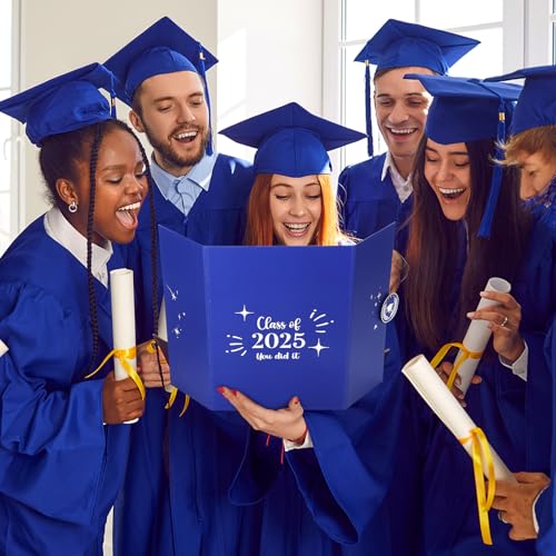 Image of 2026 Graduation Guest Book Alternative,Graduation Signature Board Sign, Blue Silver Class of 2026 Graduation Party Decorations for Men Women College High School Unique Graduation Gift for Friends