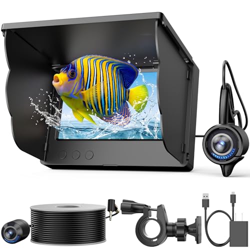 Eyoyo Underwater Fishing Camera with 4.3 Inch LCD, 5000mAh Battery, Infrared Night Vision, IP68 Waterproof Portable Fish Camera for Ice, Lake, Boat & Kayak Fishing