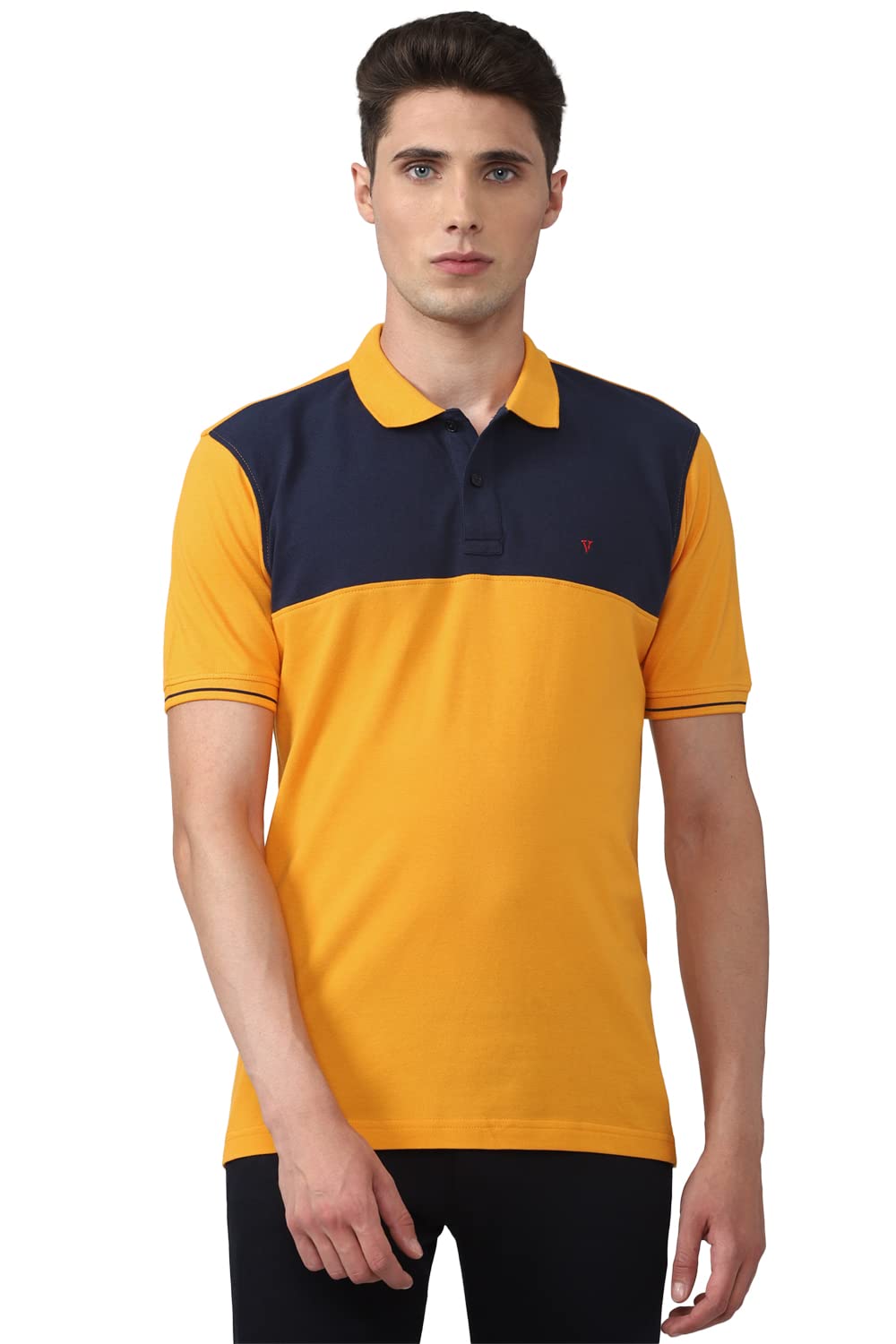 Van Heusen Men's Cotton Regular Fit Polo T-Shirt