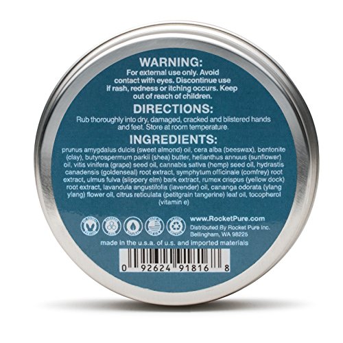 Natural Hand and Foot Balm for Athletes with Lavender and Ylang Ylang. for Dry Cracked, Damaged Heels from Running, Hiking. Moisturize Dry, Chapped Hands from Climbing, Lifting and Other Sports.