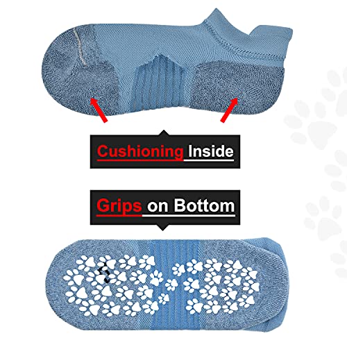 Image of KitNSox 2 Pack Non Slip Grip Yoga Socks for Men Women, Non Skid Cushioned Hospital Maternity Ballet Pilates Floor Dance Socks