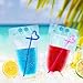 100Pcs double zip pouches drink Bags with 100 Straws,&30 Popsicle Bags Heavy-duty Handheld Foldable Ice Beverage Bags for Smoothies, Cold & Hot Drinks