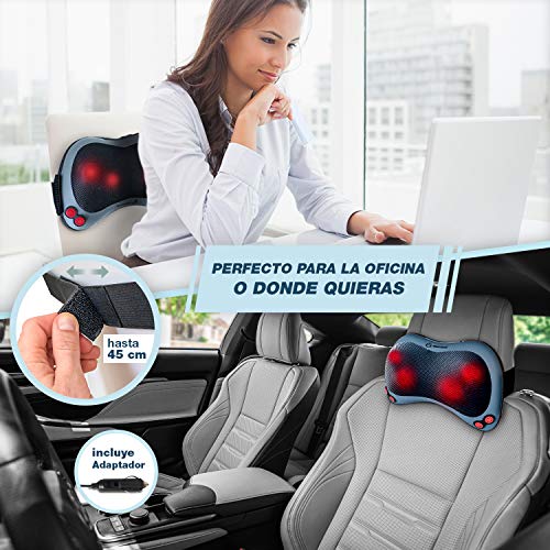 Cojin-de-masaje-Relaxxnow-Masajeador-con-Funcion-de-Calor-y-Cabezales-de-Masaje-Giratorios-para-Manos-Cuello-Hombros-y-Espalda-RXM50-Almohada-de-Masaje-Relax-Shiatsu-Para-Coche-Oficina-y-Hogar