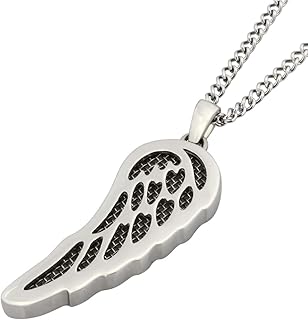 SENTIR Angelic Wing Stainless Steel Pendant - Endless Stainless Steel Chain Necklace for Infusing Fragrance, Essential Oils, Perfume, Aroma Scents, Aromatherapy Diffuser Unique Gift Idea