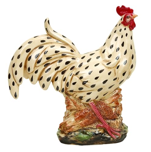 Deco 79 40744 en céramique décorative Coq Statue, 13 par 35,6 cm
