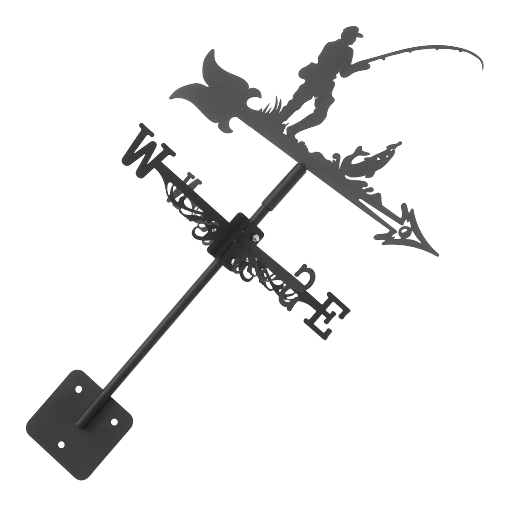 TOYANDONA Girouette de Pêcheur Indicateur de Direction du Vent pour Toit Terrasse et Jardin Décoration Extérieure
