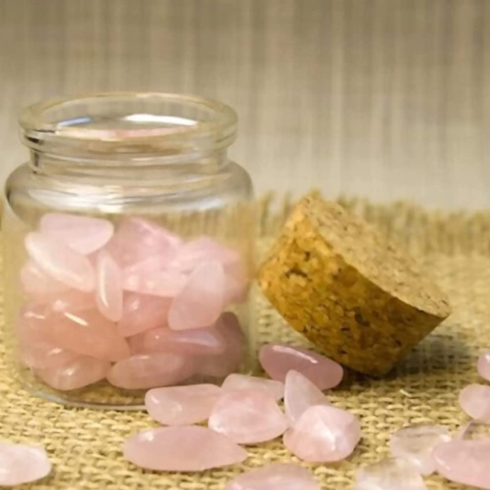 Cuarzo Rosa Piedra Natural Pulida - Set de 4 piedras con propiedades curativas