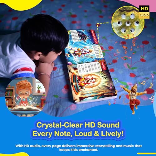 Image of Kiddale My Mighty Hanuman Musical Book - Interactive Sound & Story Learning for Kids (3+ Years)