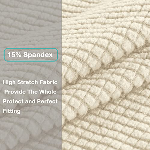 Turquoize-Stretch-Sofa-Slipcover-Chair-Slipcover-1-Piece-Chair-Covers-for-Living-Room-Armchair-Covers-Slipcovers-with-Jacquard-Fabric-and-Elastic-Bottom-Pet-Furniture-Protector-ChairBiscotti-Beige Turquoize Stretch Sofa Slipcover Chair Slipcover 1 Piece Chair Covers for Living Room Armchair Covers Slipcovers with Jacquard Fabric and Elastic Bottom Pet Furniture Protector ChairBiscotti Beige