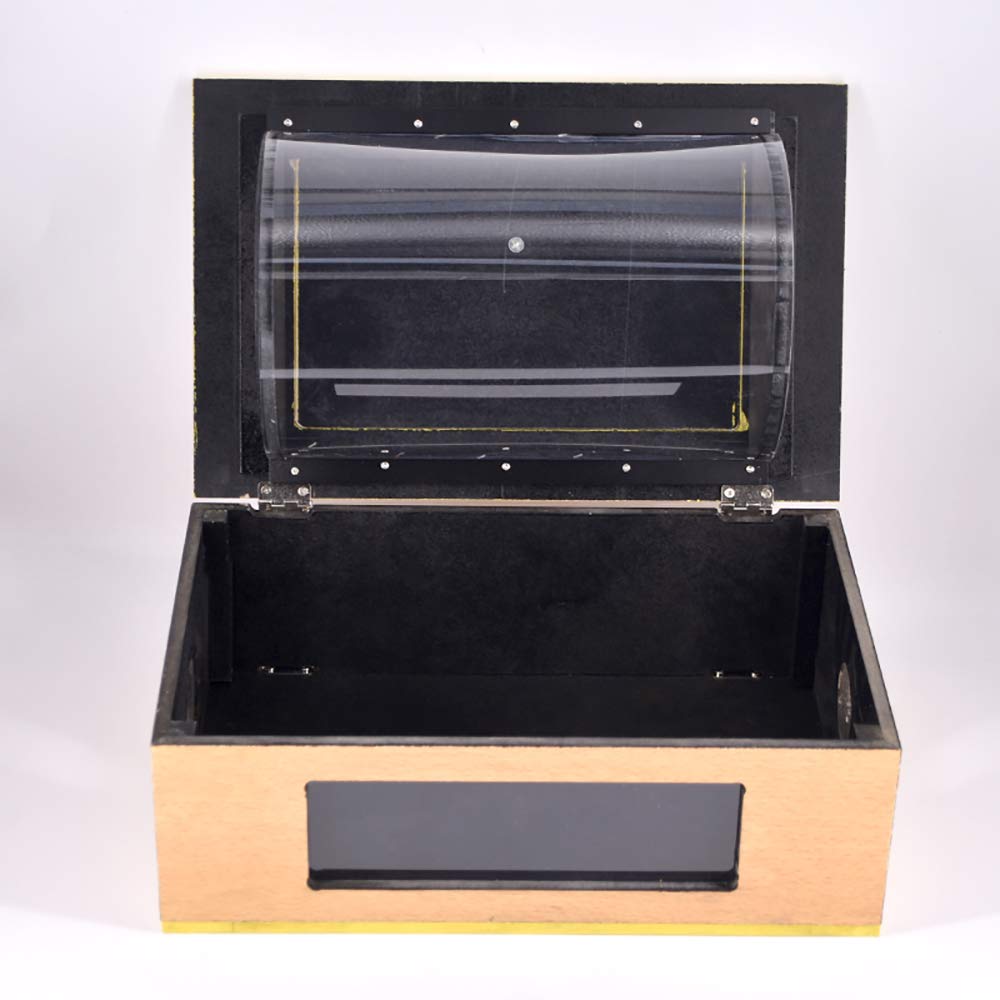 ZQION Magic Tricks See Thru Tip-Over Box (drewniane) pudełko na gołębie odwrócone znikające małe zwierzę pudełko magik rekwizyty iluzje sceniczne magiczna sztuczka