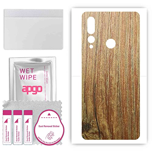 apgo Protecteur Skin, Autocollant, Peau, film en vinyle structuré pour l'arrière au modèle HTC Wildfire X avec motif Bois de pin antique