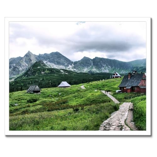 Poster montagnes Tatras cadre noir décoration murale 50x40cm salon