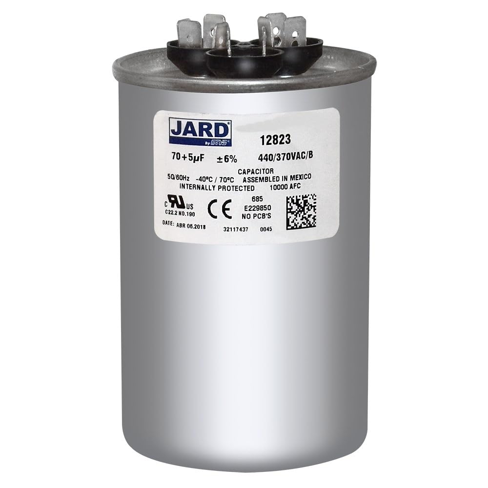 Mars 12823 Dual Motor Run Capacitor 70/5 MFD 440V Round