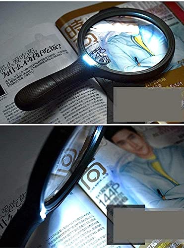 Loupe de lecture portative 10X CRODY avec 3 LED et grand objectif 138mm - 5