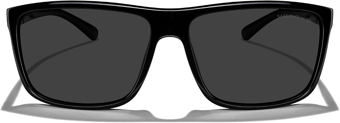 MERRY'S Rectangular Polarized Sports Sunglasses for Men Women UV400 S8225
