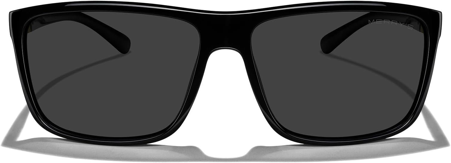 MERRY'S Rectangular Polarized Sports Sunglasses for Men Women UV400 S8225