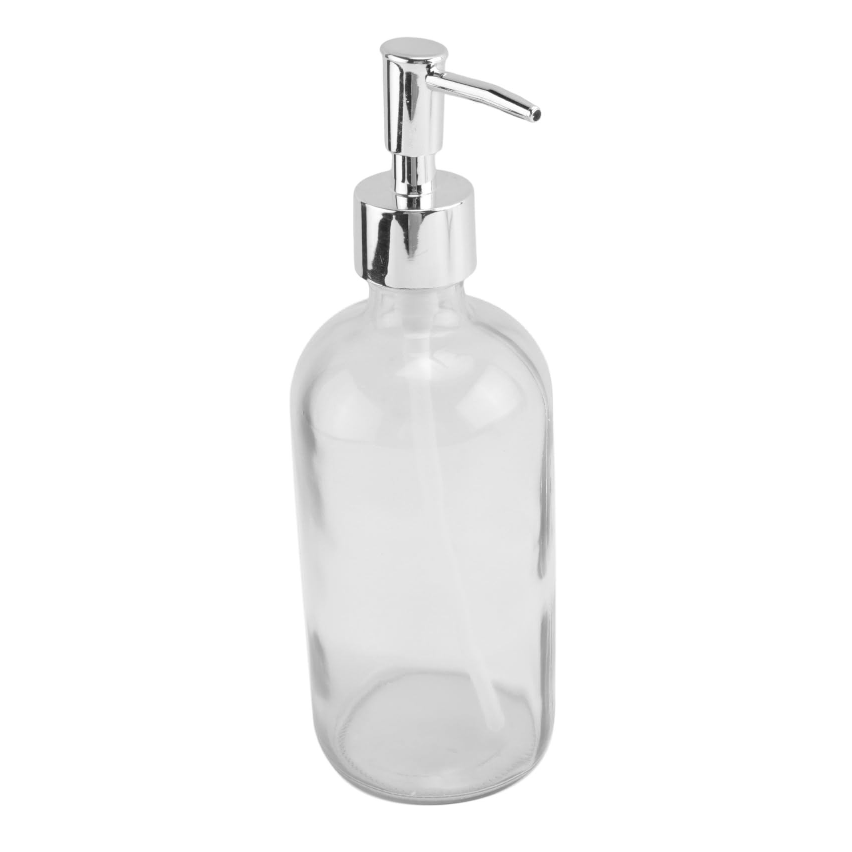 Wrtysully Soap Dispenser Clear Glass Soap Dispenser With Pump 16 Oz Refillable Liquid Hand Soap Dispenser For Bathroom Kitchen