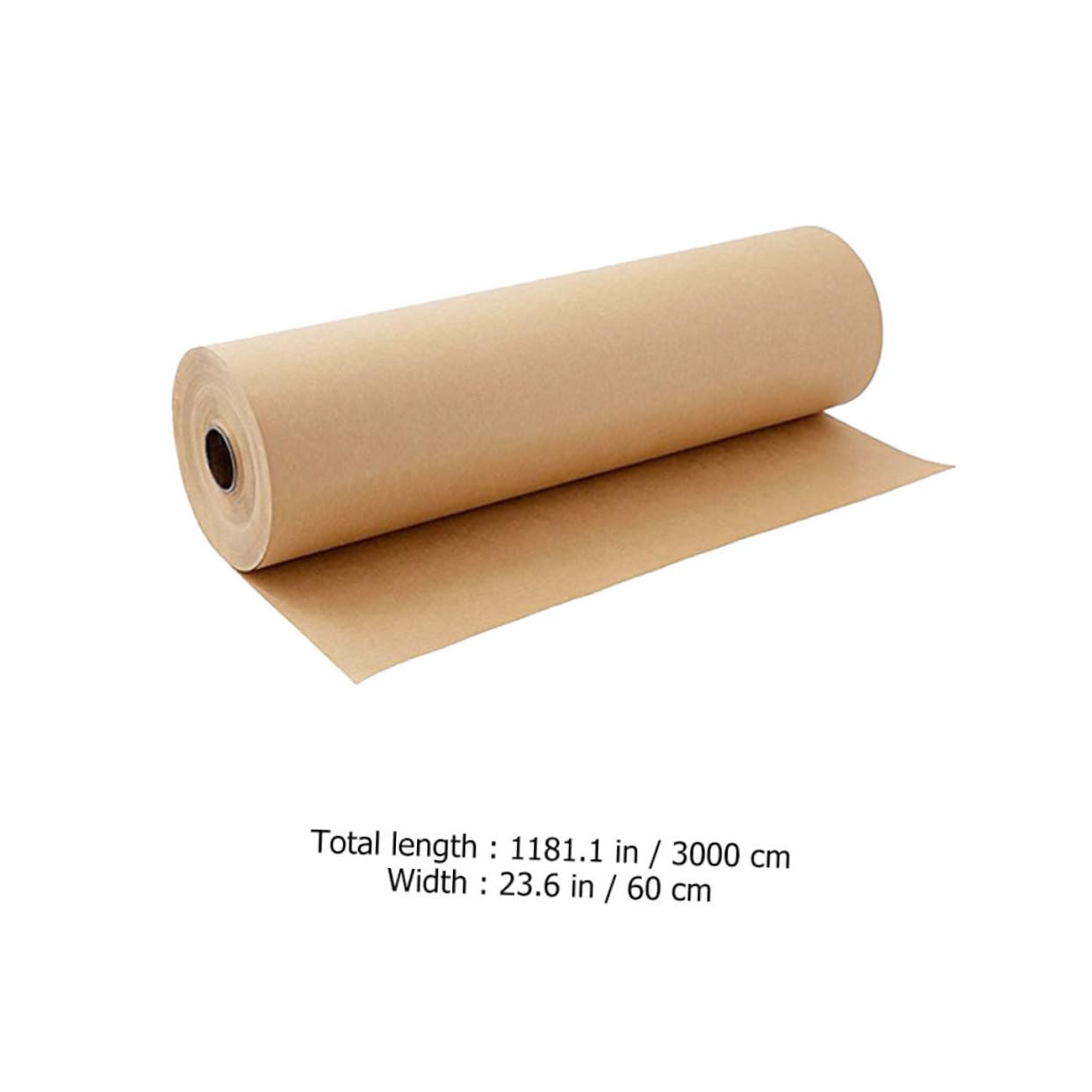 ERINGOGO 30m Yellow Kraft Paper Rolls Wrapping Paper for Flowers DIY Craft Party Supplies