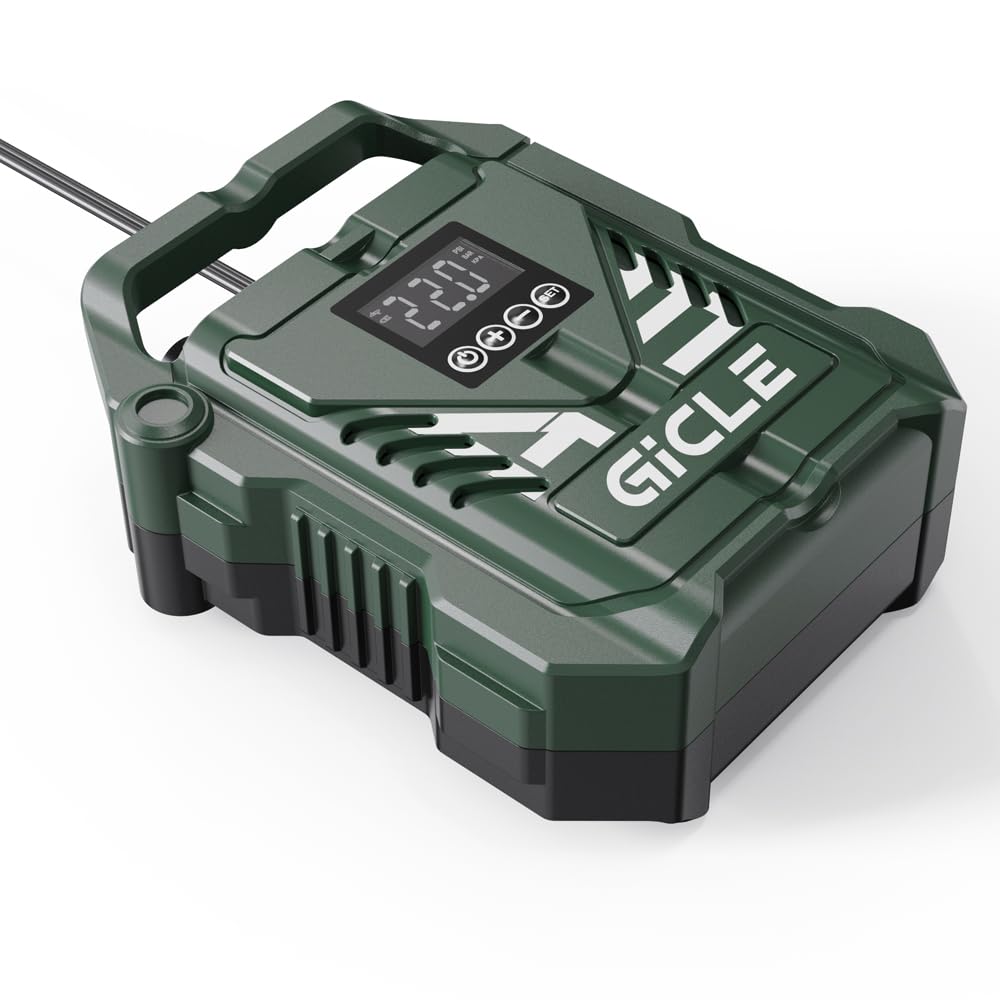 Compresor de aire eléctrico portátil de 12 V, 22 PSI, bomba de alta presión con apagado automático, 3 modos de trabajo, 7 boquillas para tabla de remo inflable, barco, kayak, tienda de campaña y