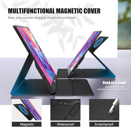 Image of Laptop Screen Extender, 15.6 inch IPS FHD 1080P Laptop Monitor Extender USBC HDMI Dual Speakers Portable Monitor for PC /Mac /Phone /PS5 /PS4 /Xbox /Switch, HDR Gaming Monitor with Cover Stand