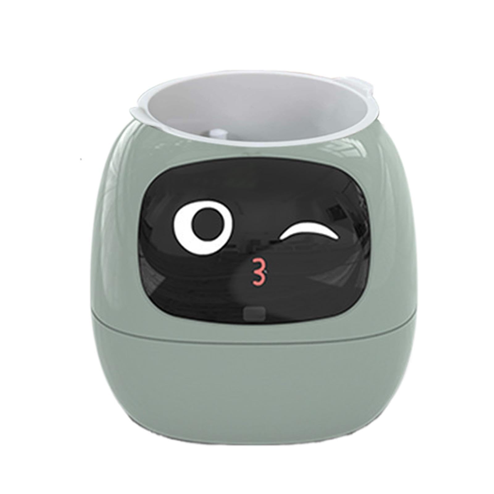 Smart Flower Pot - Smart Pet Planter - Round Resin Planter, High Tech Flower Pot | Automated Flower Pot with AI Functions, Rechargeable USB Flower Pot