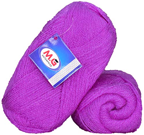 Image of M.G ENTERPRISE Rosemary PurpleSoft Wool Yarn 200 for Crochet, Hand Knitting, DIY Craft & Needle Knitting