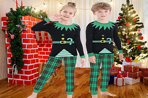 Benaive Boys Christmas Pajamas Kids Xmas Holiday Pjs 100% Cotton, 2-Piece Boys Sleepwear Long Sleeves Set Size 10 - image 2