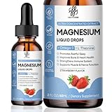 iMATCHME Magnesium Glycinate Liquid Drop with Citrate, Oxide and Taurate, Calm Magnesium with Omega3, L-Theanine, D3, B6, B12 for Calm, Sleep, Leg Cramps, Muscles, Energy, Sugar-Free Strawberry Flavor