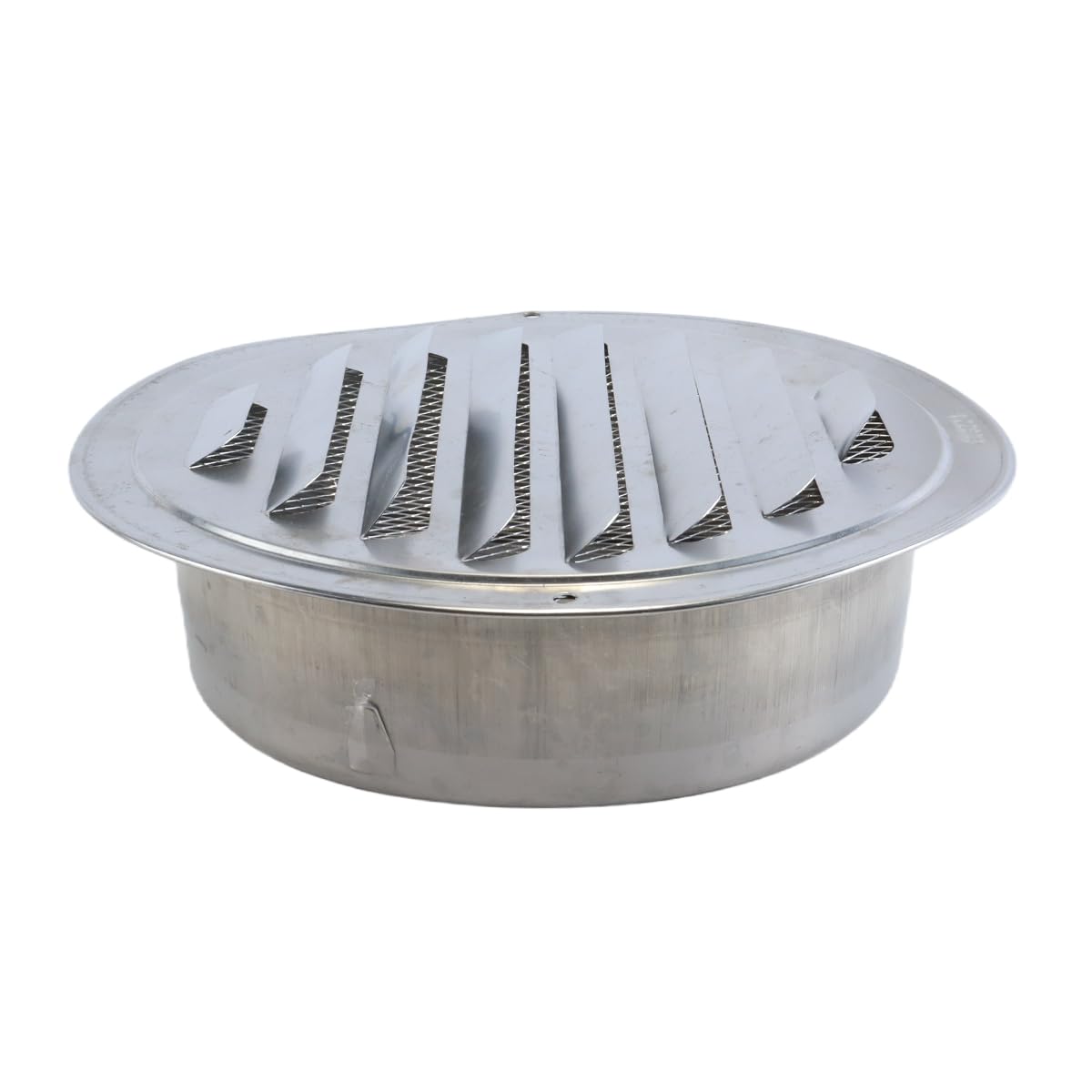Grille d'aération pour cuisine et salle de bain en inox ronde de 180 mm