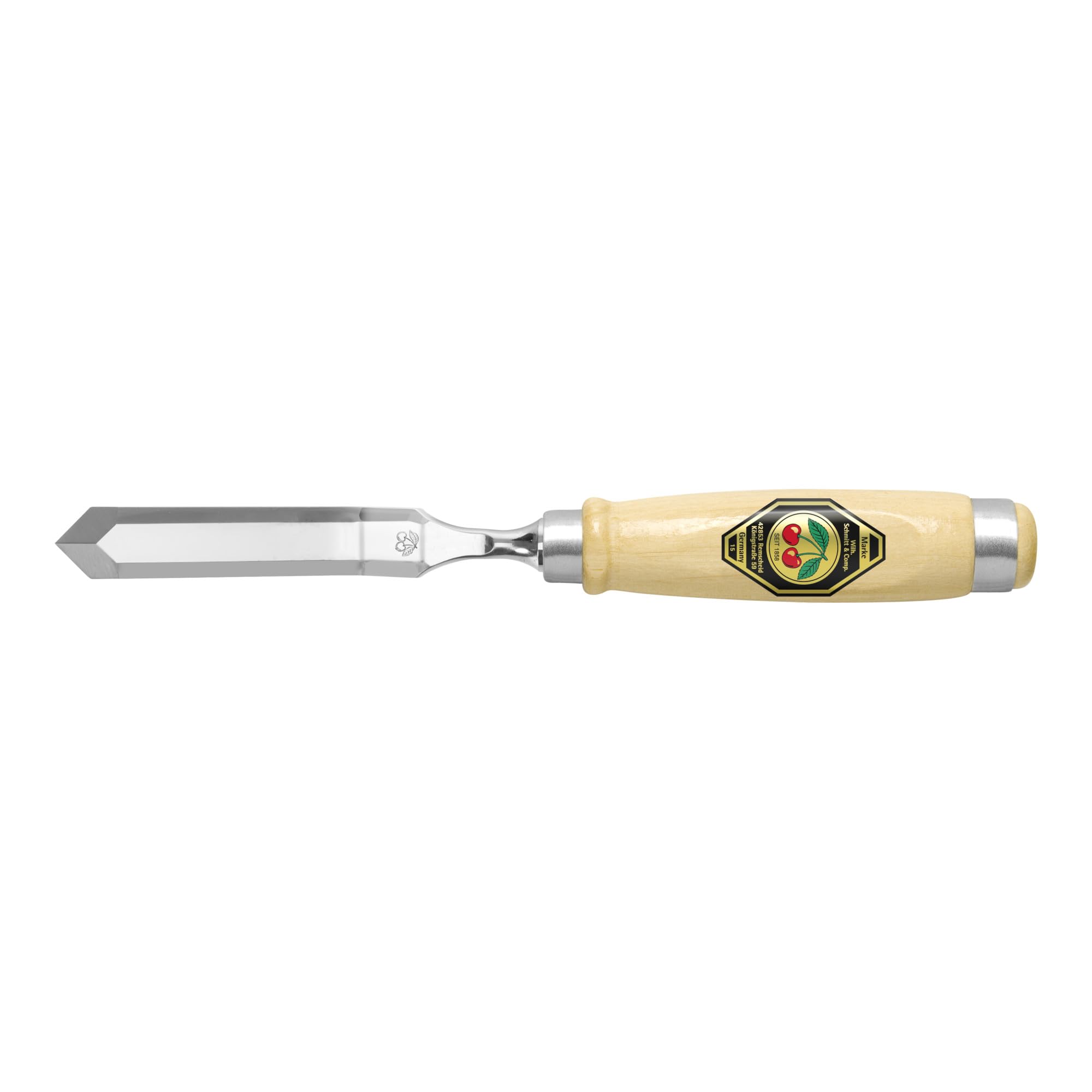 Kirschen 2326958 Stechbeitel gekröpft mit spitzer Schneide 12 mm, beige/silber