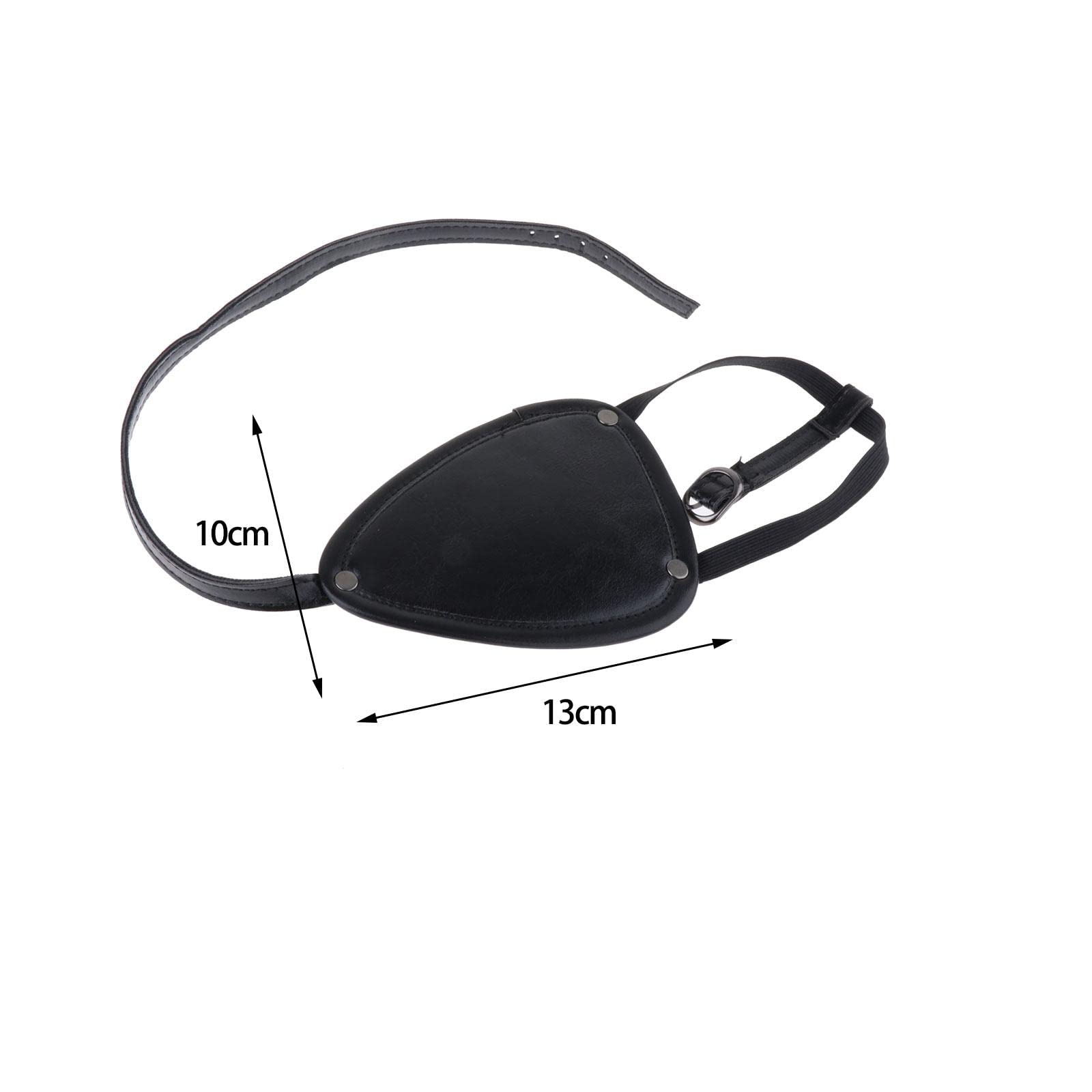 Piraten-Augenklappe, verstellbar, kreatives Zubehör für Cosplay, Maskerade, Erwachsene, rechtes Auge, 13 cm x 10 cm