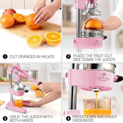50% Off Zulay Kitchen Cast-Iron Citrus Juicer Squeezer