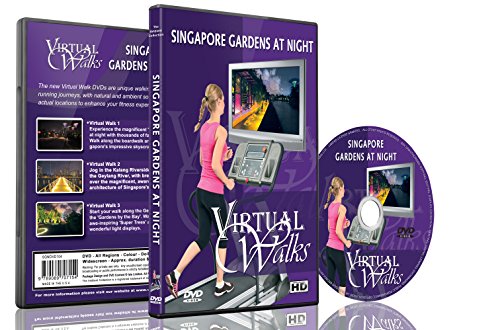 Virtual Walks - Gardens at Night For Indoor Walking, Treadmill and Cycling Workouts