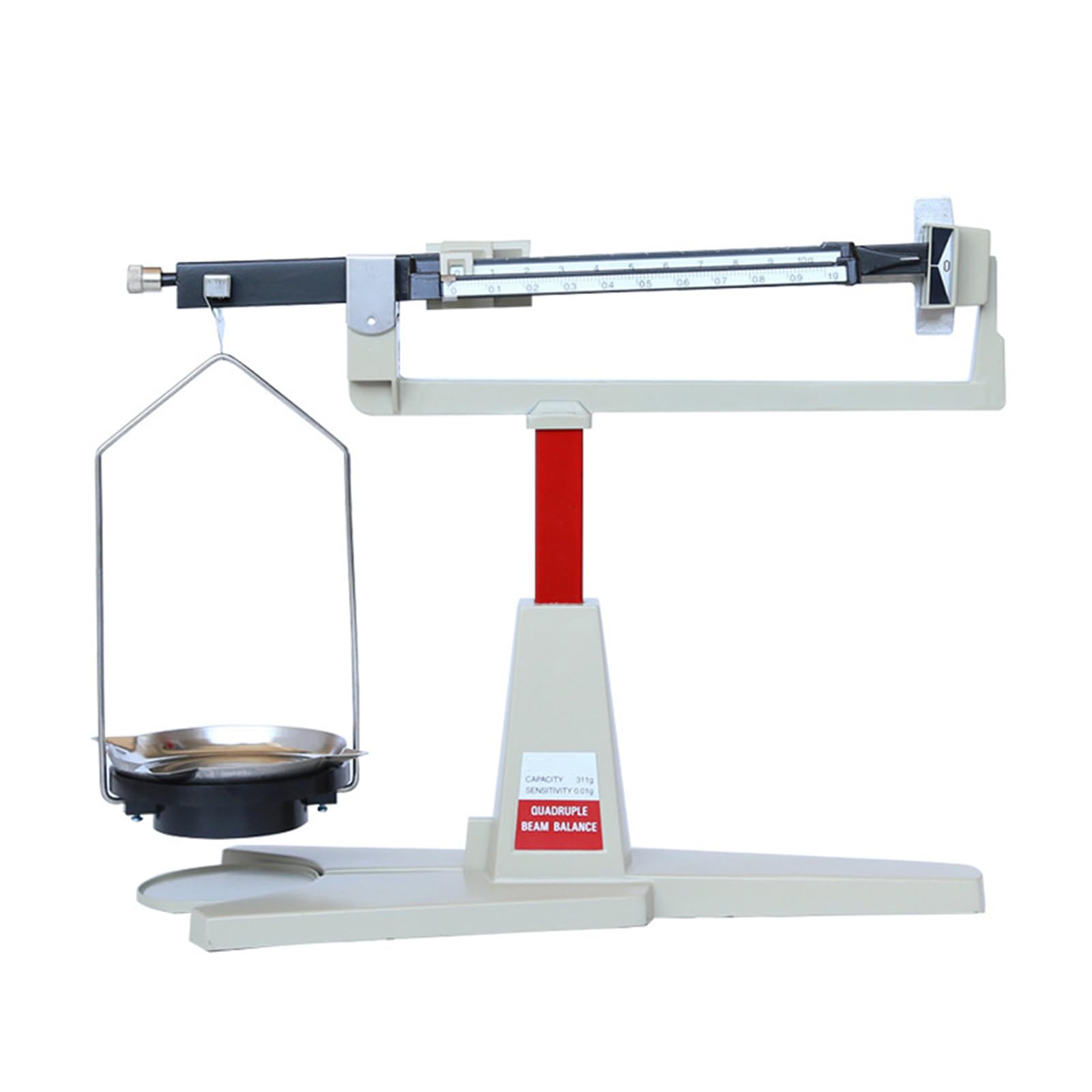 Balance Mécanique De Laboratoire, Balance Analytique 311 G/0,01 G, avec Bouton De Réglage du Zéro, Palette en Acier Inoxydable De 15 Cm, pour Salle De Classe, Usines