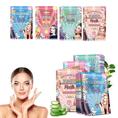 Mascarilla Facial Líquida Hidratante Con Ácido Hialurónico Vitaminas Colágeno Aloe Vera Aceite De Jojoba Árbol De Té Verde Caviar Belleza Skincare Facial Antiedad Antiarrugas Antimanchas Anti Acné Cover